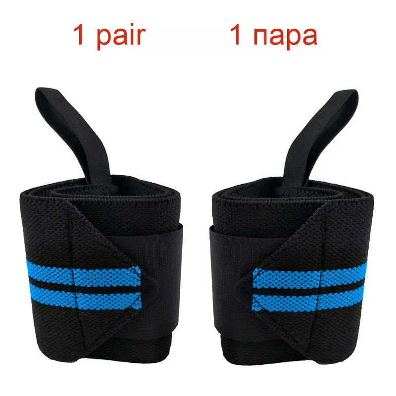 1 Pair Wristband Wrist Support Straps Extra StrengthWeight Lifting Gym Training Wrist Brace Straps Wraps Crossfit Powerlifting