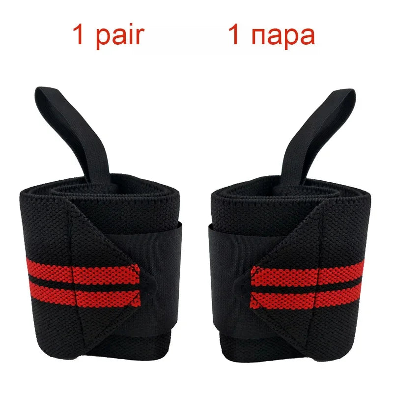 1 Pair Wristband Wrist Support Straps Extra StrengthWeight Lifting Gym Training Wrist Brace Straps Wraps Crossfit Powerlifting