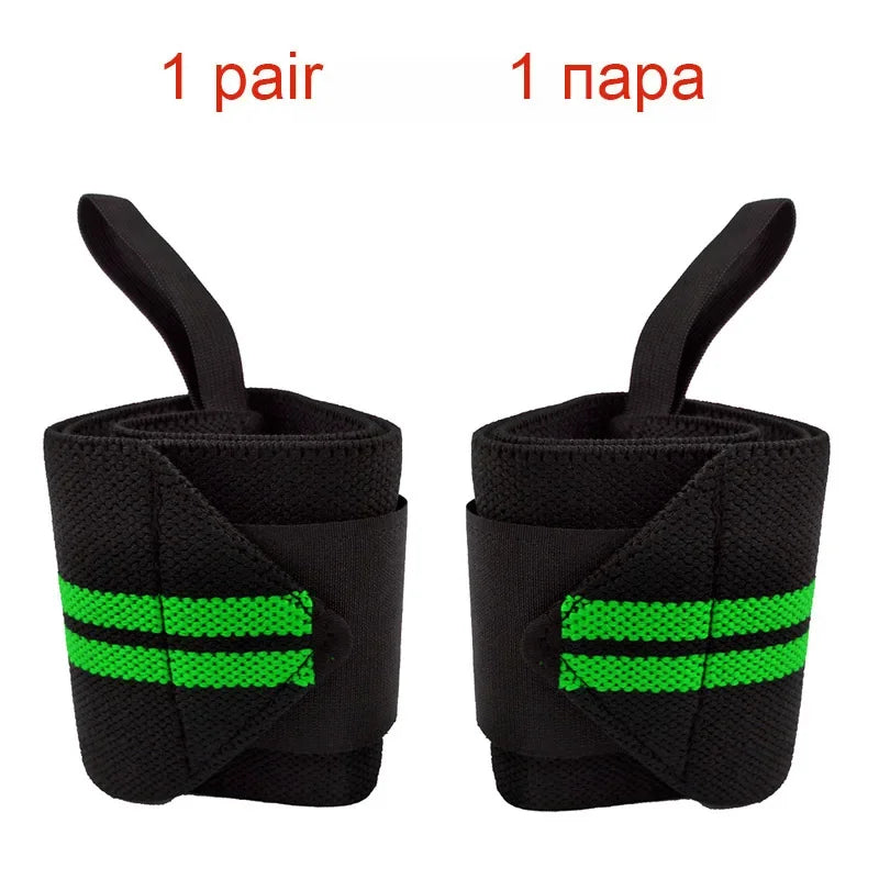 1 Pair Wristband Wrist Support Straps Extra StrengthWeight Lifting Gym Training Wrist Brace Straps Wraps Crossfit Powerlifting