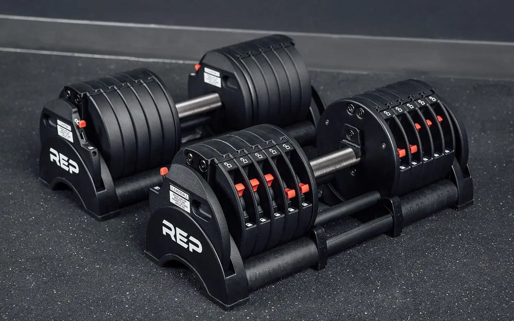 Fitness Quickdraw Adjustable Dumbbells Multiple weight ranges available including: 5 30 5 40 5 50 and 5 60 lbs