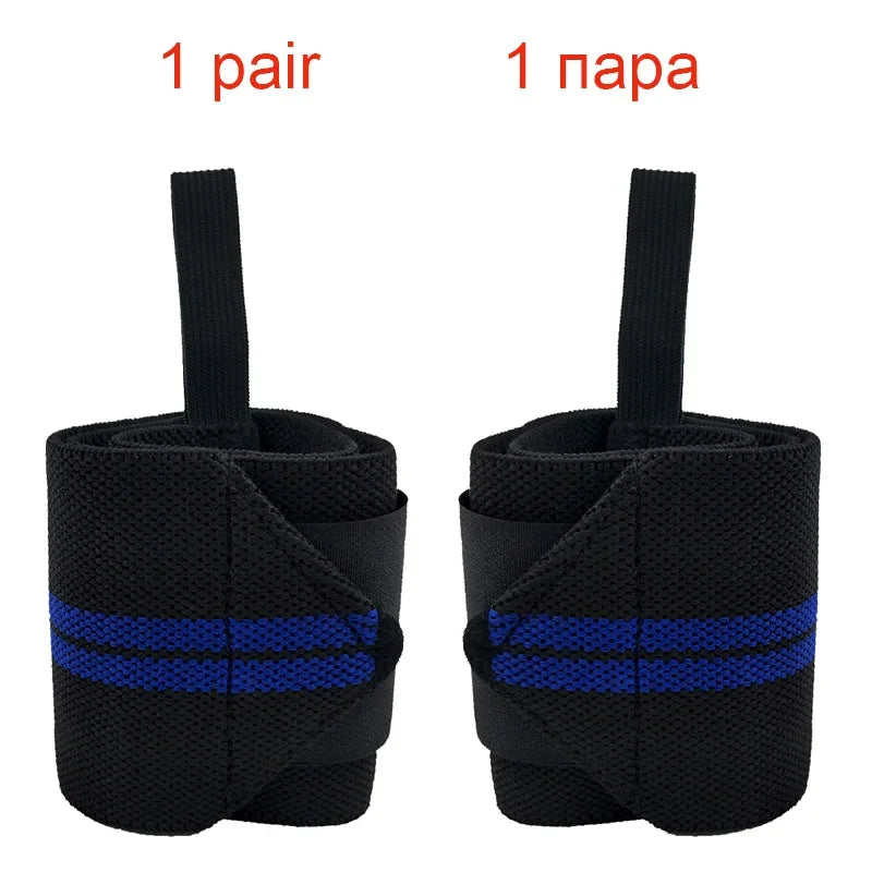 1 Pair Wristband Wrist Support Straps Extra StrengthWeight Lifting Gym Training Wrist Brace Straps Wraps Crossfit Powerlifting