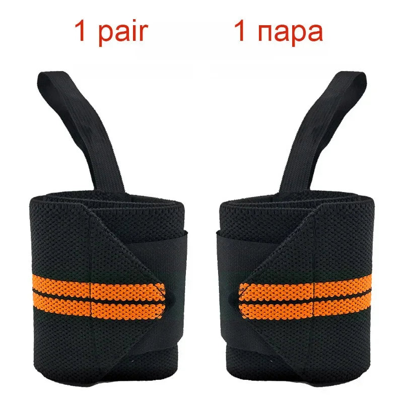 1 Pair Wristband Wrist Support Straps Extra StrengthWeight Lifting Gym Training Wrist Brace Straps Wraps Crossfit Powerlifting