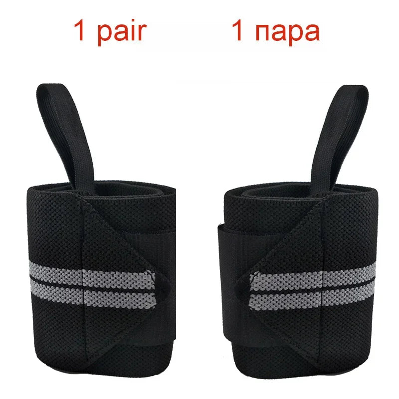 1 Pair Wristband Wrist Support Straps Extra StrengthWeight Lifting Gym Training Wrist Brace Straps Wraps Crossfit Powerlifting