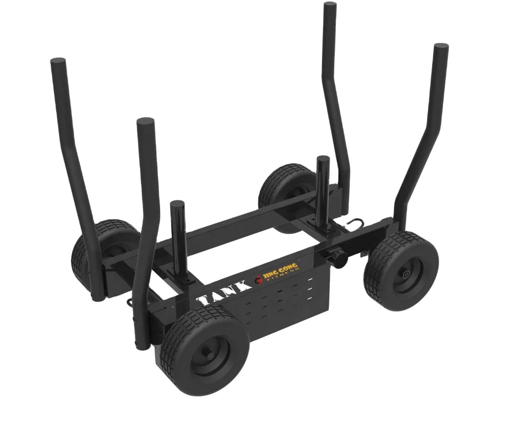 Home Gym Fitness Equipment Plate Loaded Adjustment Push Double Magnetic Resistance Tank Sled With Wheels Tank Sled Car