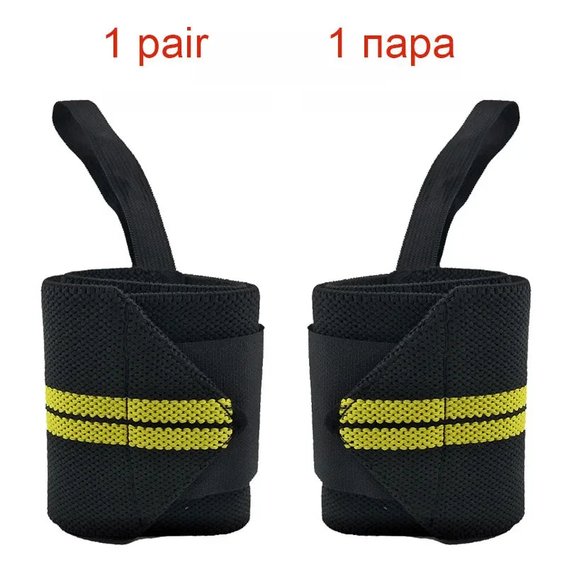 1 Pair Wristband Wrist Support Straps Extra StrengthWeight Lifting Gym Training Wrist Brace Straps Wraps Crossfit Powerlifting